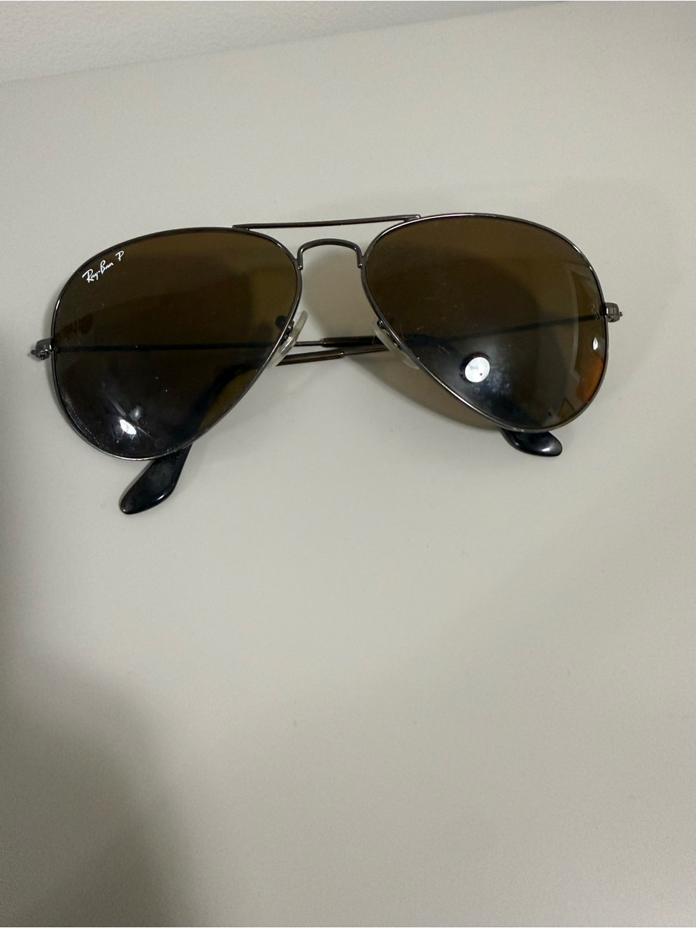 Ray-Ban Aviator Sunglasses Brown Lenses Silver Frame